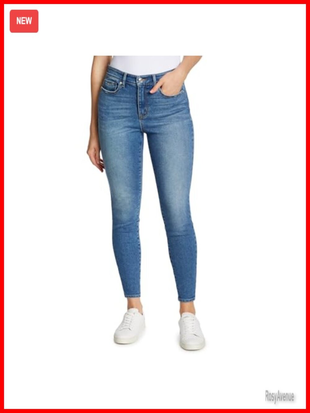 High Rise Skinny Jeans - Stretch Cotton Blend